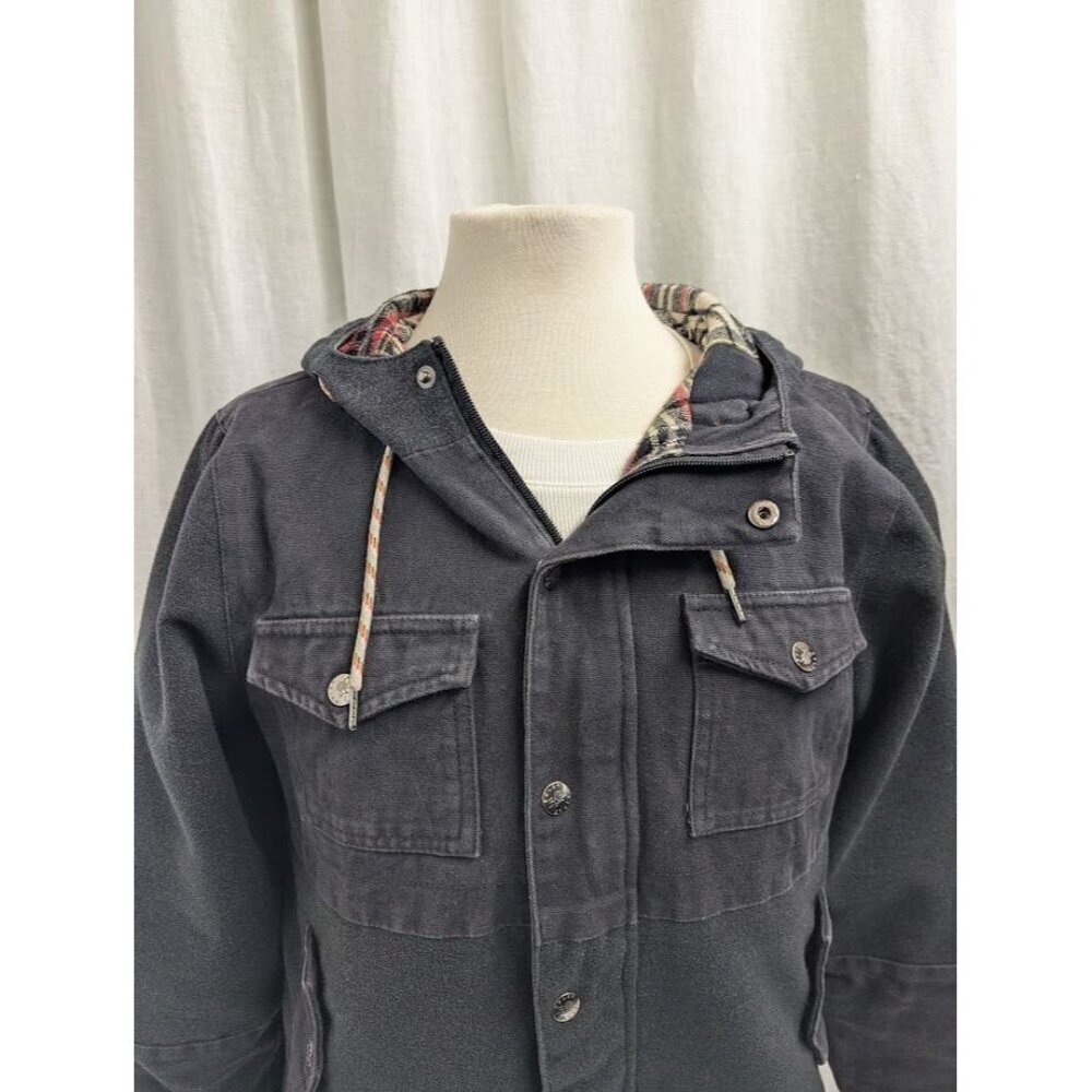 Poler Stuff women's medium wool blend and canvas two tone jacket outdoors winter - Picture 11 of 14